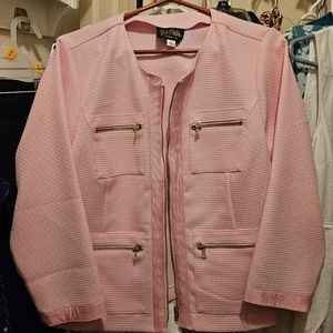 Bob Mackie wearable art pink jacket